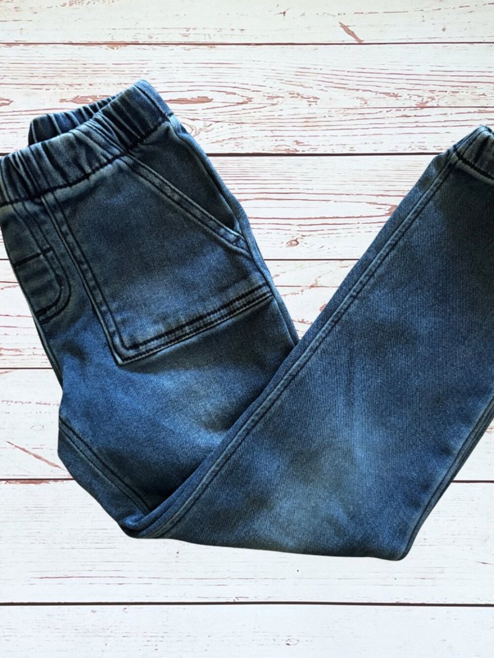 Cat and Jack Boys 5T Blue Denim Jeans With Elastic Waistband